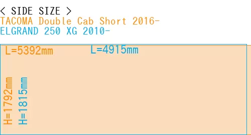 #TACOMA Double Cab Short 2016- + ELGRAND 250 XG 2010-